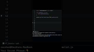 How to create crypto wallet in Nodejs | bip39 | #coding #programming #crypto #metamask #nodejs