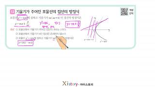 고등 수력충전 기하/이차곡선/기울기가 주어진 포물선의 접선의 방정식 [13]