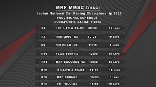 MRF MMSC fmsci Indian National Car Racing Championship 2022 Day 2 Round 4