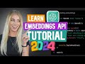 Master OpenAI EMBEDDING API (super simple!)