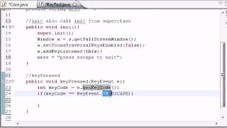 Java Game Development 29 Handling Key Events