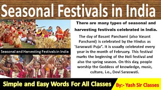 Seasonal and Harvesting Festivals in India, Seasonal Festivals of India| Festivals name