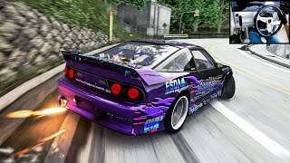 Nissan 180sx Touge Drifting l Assetto Corsa ( Thrustmaster - Steering Wheel Gameplay)