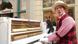 スティーブンさんのバイシクルピアノ♫ 2018.03 ディズニーランド TDL 　 Bicycle Piano