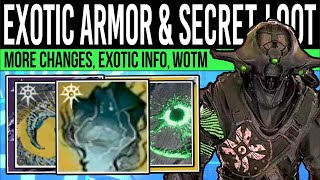 Destiny 2: SECRET UPGRADES \u0026 NO EXOTIC ARMOR! New CHANGES, Class Items, TWID Mistake, WOTM \u0026 More