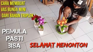 cara membuat vas bunga mini dari bahan triplek ~Zaenal Art46