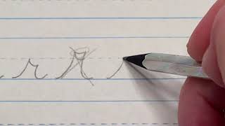 Lowercase "r" in cursive