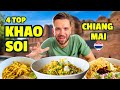 4 KHAO SOI in CHIANG MAI YOU CANNOT MISS! 🔥🇹🇭 (My Top 4 Picks)