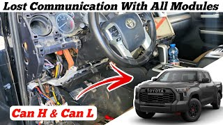 Lost Communication U0100 Toyota Tundra || Can H & Can L Solution 💯