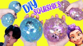 KPOP Hunters DIY Squishies with Squishy Maker with Rumi and Jinu Dolls! Crafts for Kids