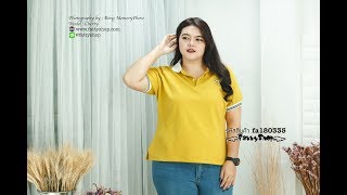 เสื้อยืดคอปกโปโลแขนสั้น (S,L) | fattyshop.com เสื้อผ้าคนอ้วน เสื้อผ้าไซส์ใหญ่