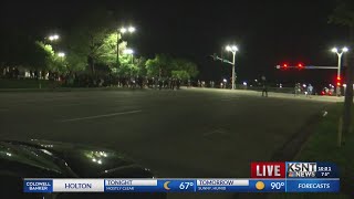 Protesters gather at Topeka Police Department