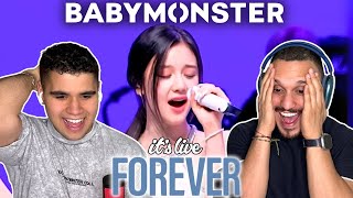 MONSTIEZ REACTING TO BABYMONSTER - “FOREVER” Band LIVE Concert [it's Live] K-POP live music show