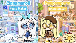 Avatar World Free Cinnamoroll Vs Pompompurin House Maker 💙💛 | Pazu | Avatar World House Ideas