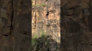 ￼ Abseiling the 18m/60ft Kangaroo point cliffs in Brisbane, Australia