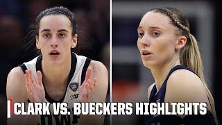 HIGHLIGHTS from Caitlin Clark vs. Paige Bueckers in the Final Four | ESPN College Basketball