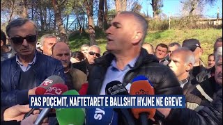 10 përfaqësues të 900 naftëtarëve të Uzinës së Ballshit në grevë urie, duke shënuar grevën e dytë...