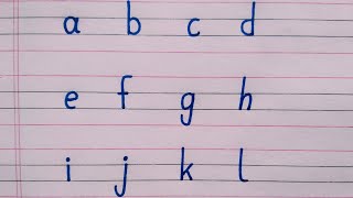 Small Print Alphabet Writing // ABCD small Letters in four line english copy