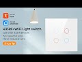 SMATRUL Tuya WiFi Touch Smart Switch Light Without Neutral Wire Glass Wall EU Two-Way Control