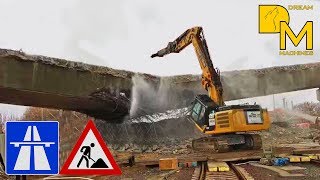 AUTOBAHNBRÜCKE STÜRZT EIN! CATERPILLAR 336F BAGGER IN ACTION 🚧 MEGA AUTOBAHN BAUSTELLE DOKU #62