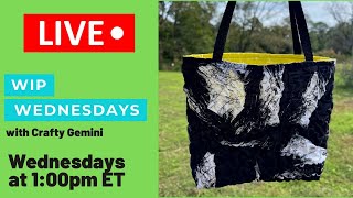 WIP Wednesday #51: Make a Textured Tote Bag with Crafty Gemini