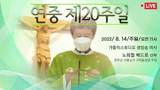 연중 제20주일 미사 2022.8.14(주일) 오전11시 노희철 베드로 신부(수원교구 분당 구미동성당 주임) I 가톨릭 스튜디오