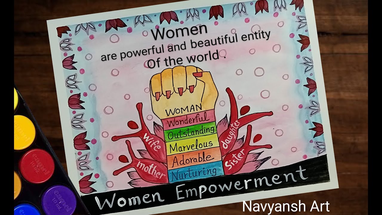 Women Empowerment Poster Drawing /International Women's Day Drawing ...