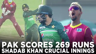 Pakistan Decent Total | Scores 269-9 Runs Against West Indies in Multan | 3rd ODI | PCB | MO2K