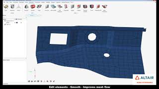 Learn HyperWorks Interface - Element Edit Smooth