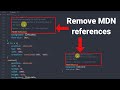 How to Remove MDN  references Developer Hub | #vscode #MDN #DeveloperHub