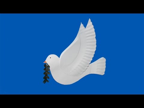 Make a dove with paper plates Make a dove with paper plates