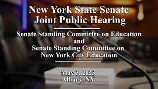 New York State Senate Joint Public Hearing - 05/03/23