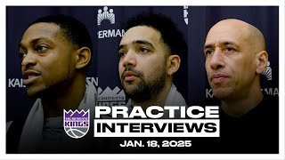 De’Aaron Fox, Trey Lyles, \u0026 Coach Christie | Practice Interviews 1.18.25