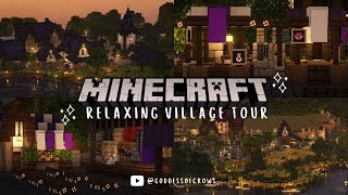 An evening walk around the village... | Minecraft Medieval Village Tour