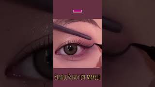 simple eye makeup // eyeliner tutorial // @SaraBeautyCorner #shorts #viral #ytshorts