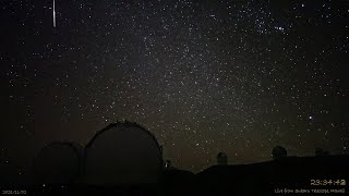 すばる-朝日星空カメラから　2021年11月2-3日 流星ダイジェスト Good Meteors over Maunakea, Hawaii, 3 Nov, 2021 (UT)