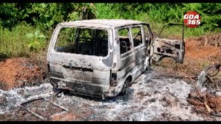 Miscreants set car on fire; decamp with music system