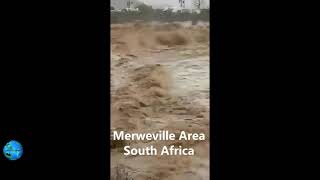 Severe floods hit Merweville Area Central Karoo District South Africa 4th December 2021