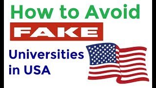 How to Avoid Fake Universities in USA | Fake Universities in USA