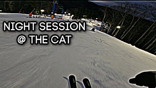 Night Skiing Session at Cataloochee Ski Area - Maggie Valley, NC