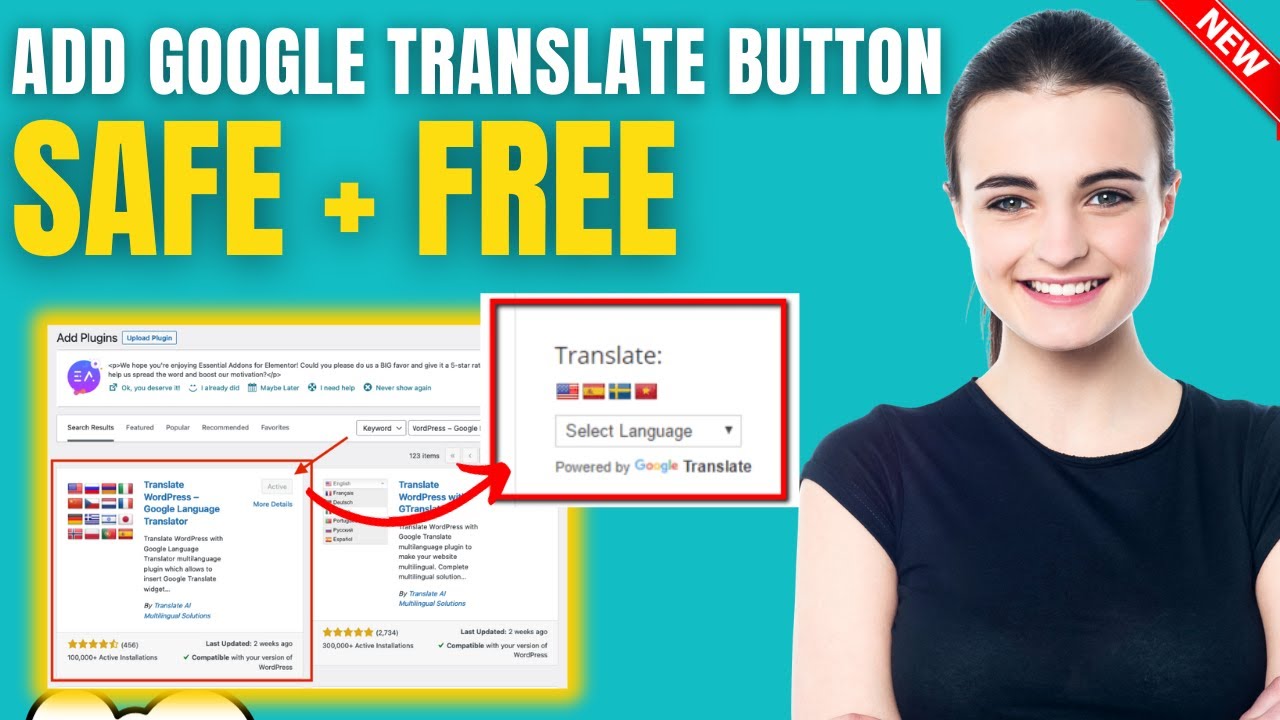 How To Add Google Translate Button In Wordpress 2024 - YouTube