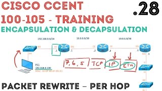 Cisco - CCENT/CCNA R\u0026S (100-105) - Encapsulation and Decapsulation (Packet rewrite) .28