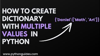 Create a Dictionary with Multiple Value Per Key in Python | Python Dictionary with Multiple Values