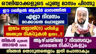 ഈ റബീ:ആഖിർ മാസത്തിൽ എല്ലാ ദിവസവും മറക്കാതെ ചൊല്ലേണ്ട ദിക്റുകൾ നിങ്ങൾ തൊടുന്നതെല്ലാം ഇനി പൊന്നാകും