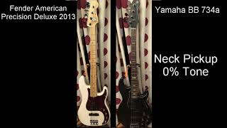 Fender American Precision Deluxe Bass & Yamaha BB 734a Comparison