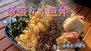 【毎週キャンプ】贅沢４種盛りで朝から爆食！【酒飲み夫婦】