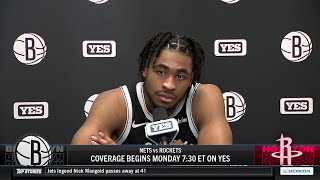 Cam Thomas on Nets' performance against Spurs