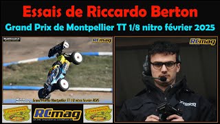 Essais de Riccardo Berton au GP TT 1/8 nitro de Montpellier février 2025