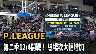 P.LEAGUE+第二季12/4開戰! 總場次大幅增加－民視新聞