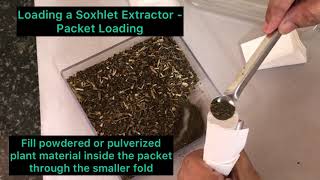 Soxhlet Extractor Loading-Packet Loading